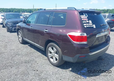 2012 Toyota Highlander Limited z USA, uszkodzony, nr VIN 5TDDK3EH9CS136107